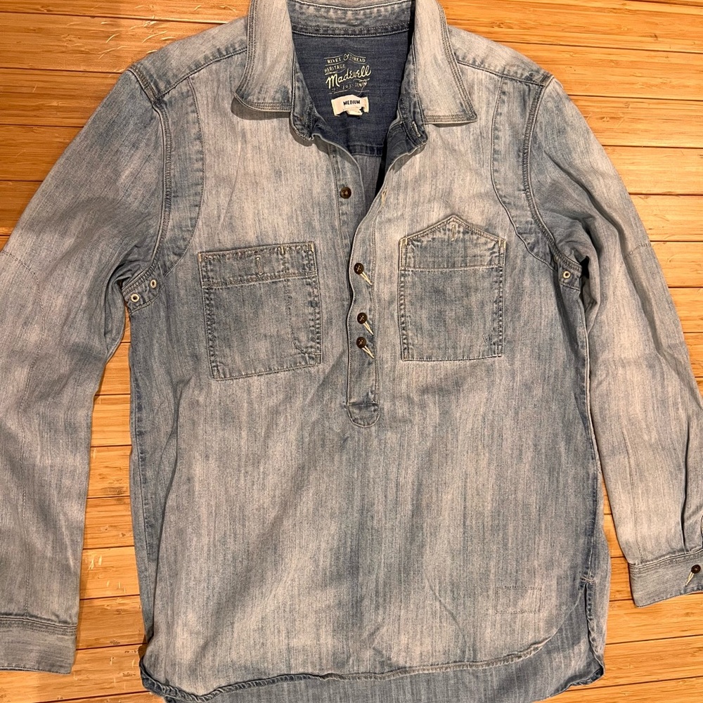 Madewell Denim pullover shirt